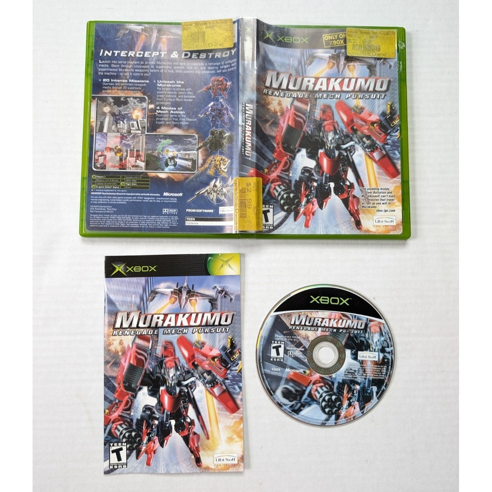 Murakumo Renegade Mech Pursuit Complete w/ Reg Card Microsoft Xbox 2003 CIB